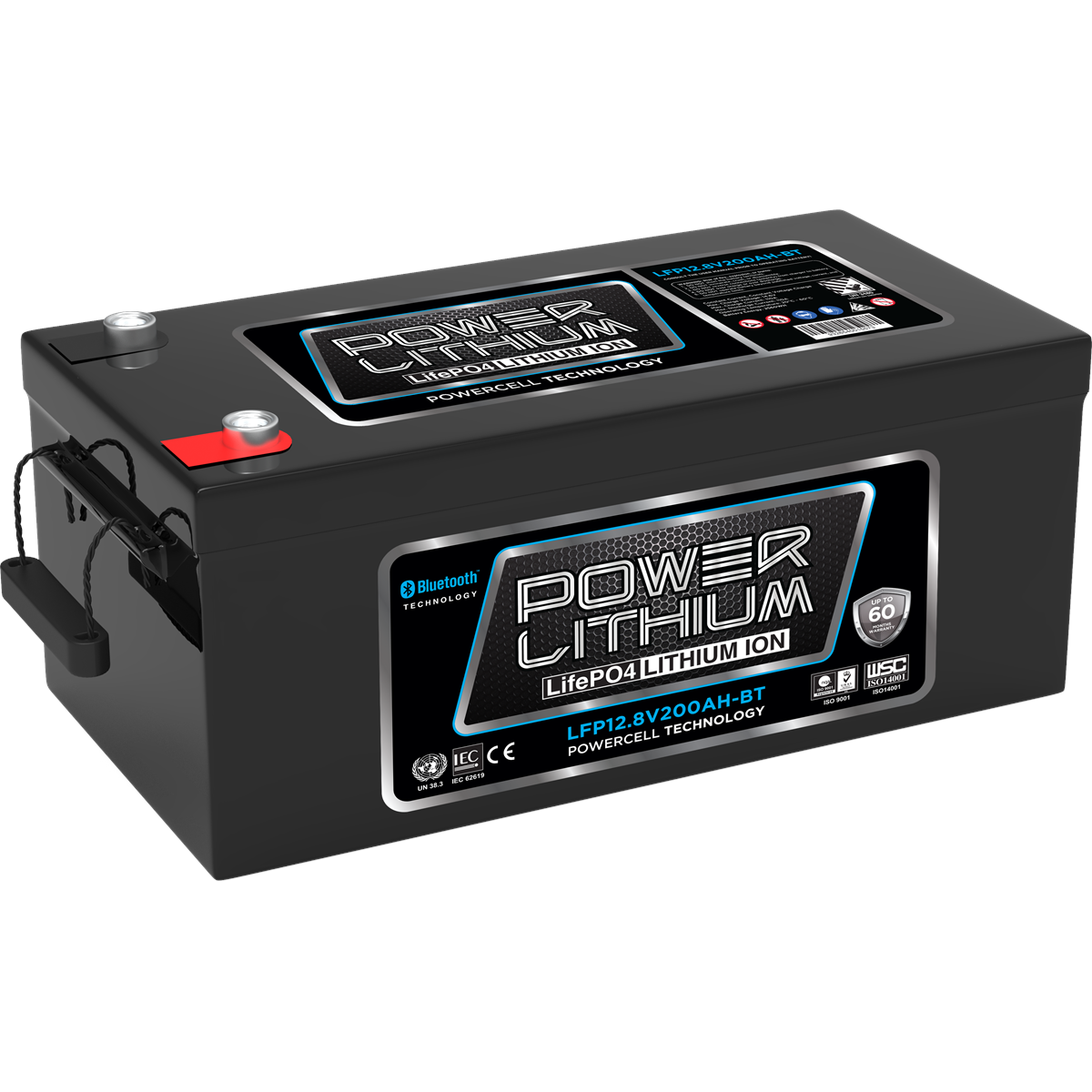 POWERCRANK DEEP CYCLE LITHIUM BATTERY 12.8V 200AH BLUETOOTH, , scaau_hi-res
