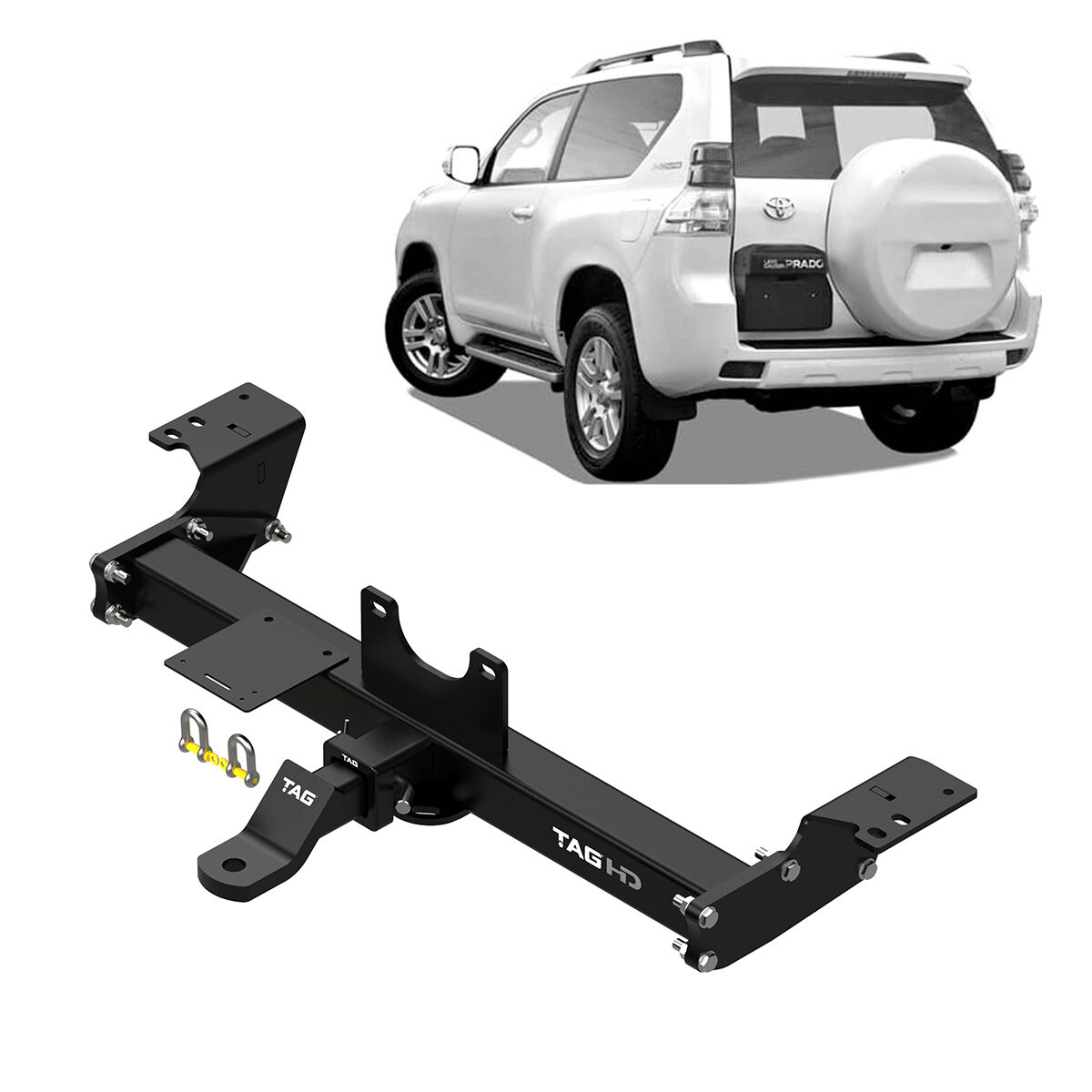 TOYOTA PRADO 120 & 150 SERIES 3 PIECE POWDER COATED, , scaau_hi-res