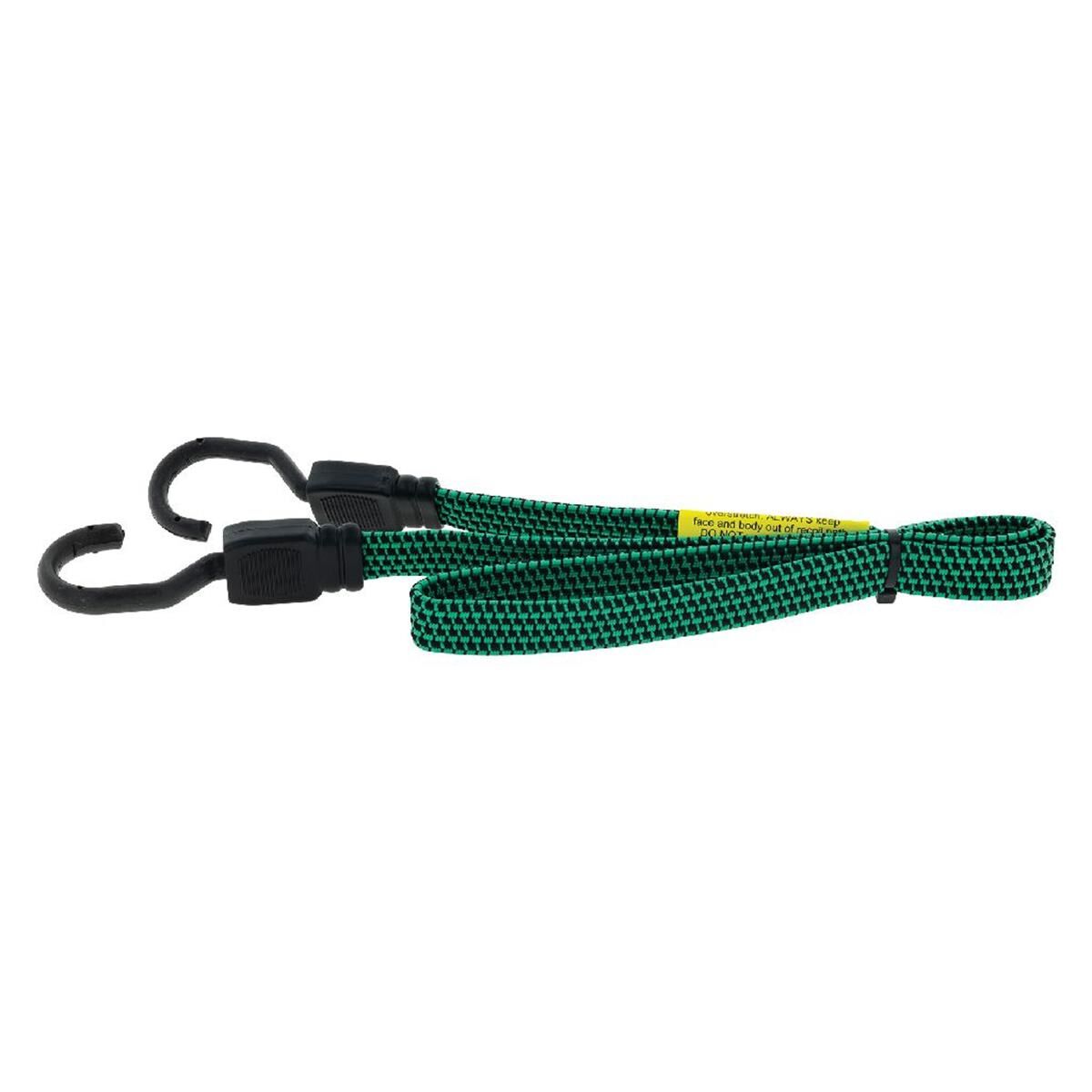 FAT BUNGEE STRAP 100CM GREEN TIE DOWN NON SCRATCH HOOK, , scaau_hi-res