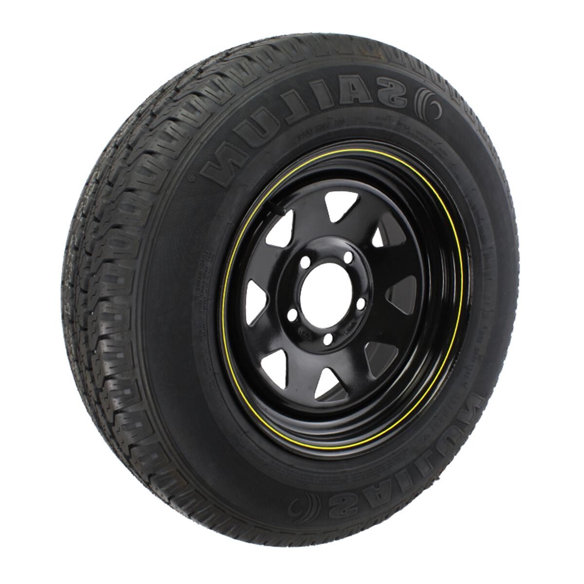 Sunrise Trailer 13" Wheel - Ford, 165R13LT Black, , scaau_hi-res