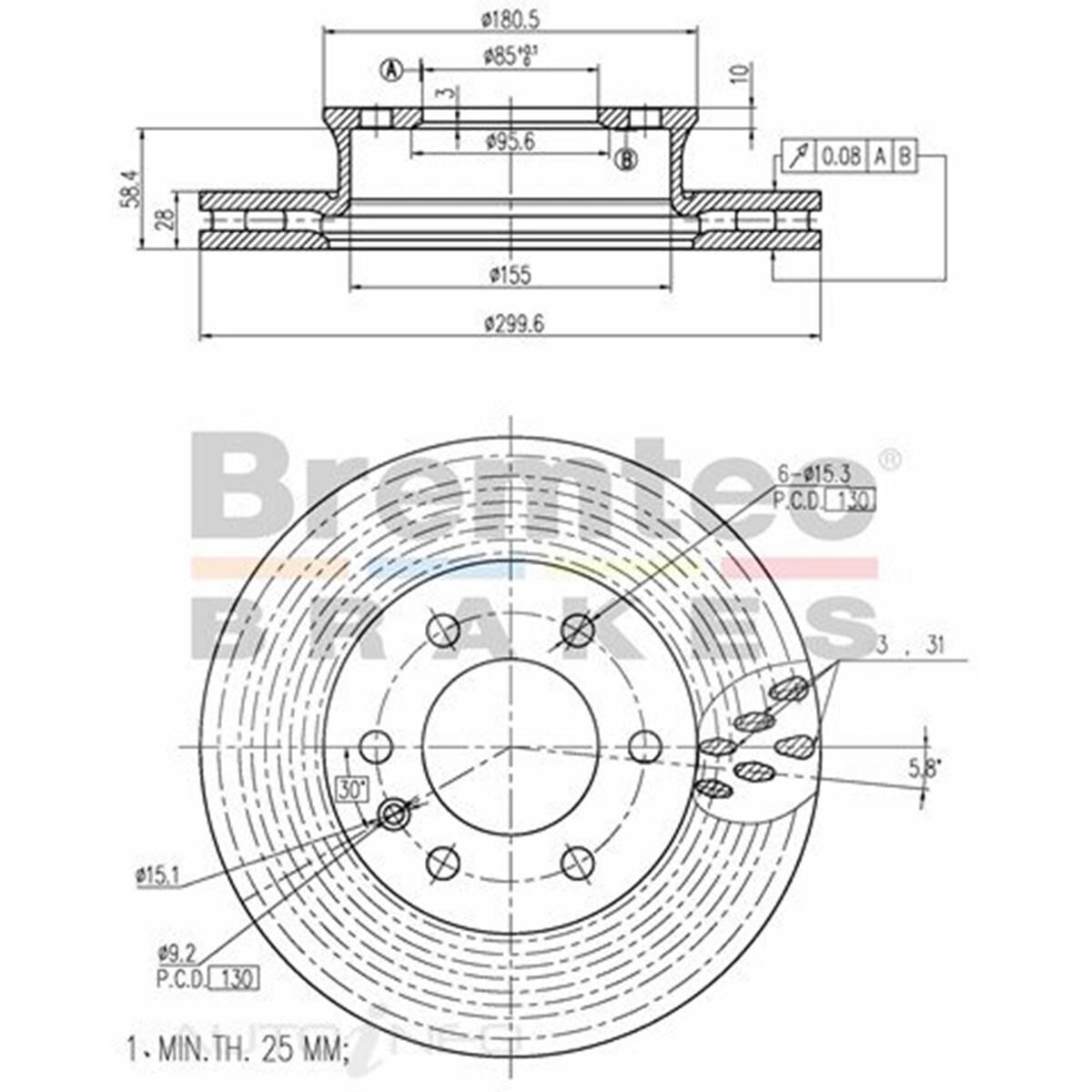 Bremtec Euro-Line Brake Rotor - Pair Front, BDR17710EL | Supercheap ...