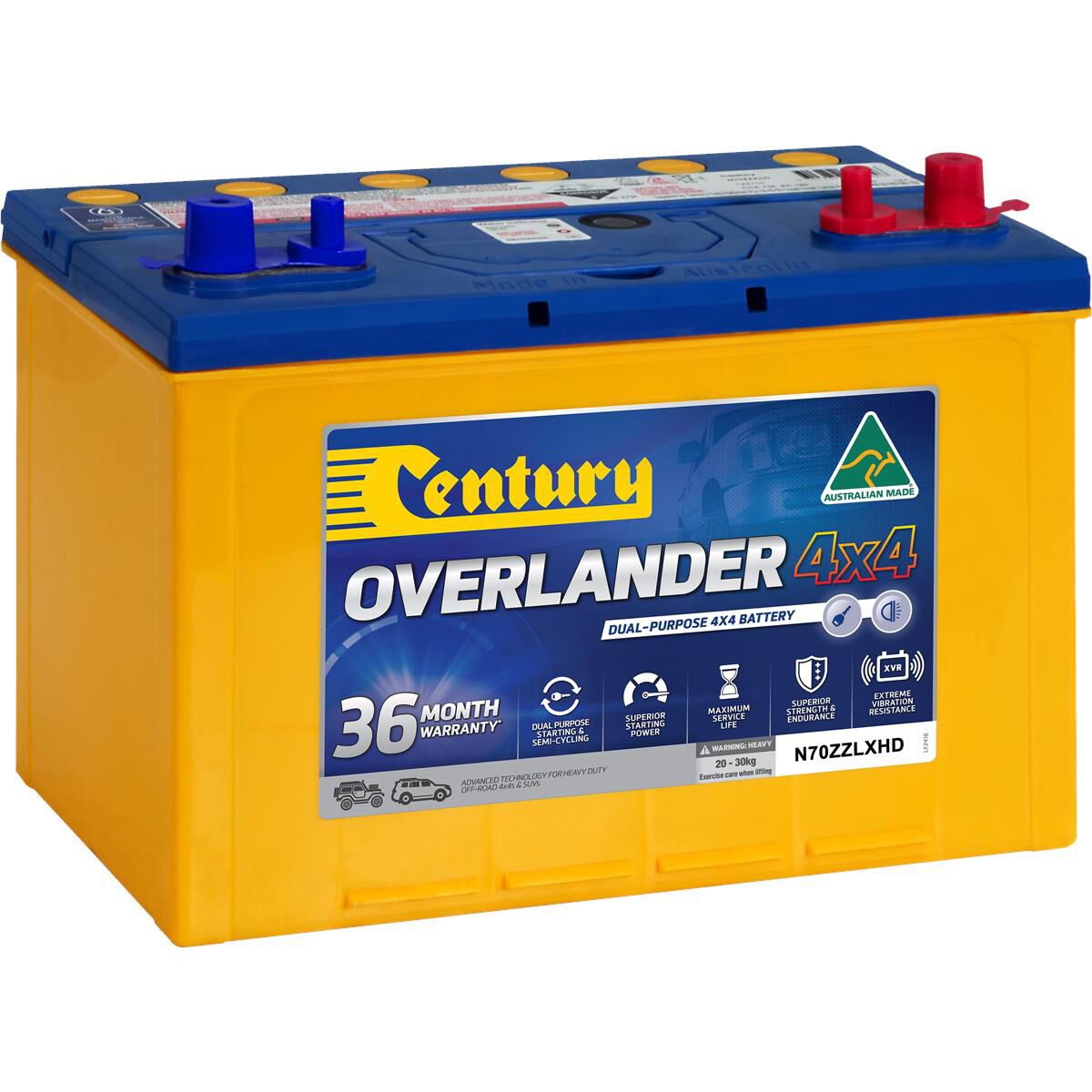 BATTERY CENTURY N70ZZLXHD OVERL 735CCA, , scaau_hi-res