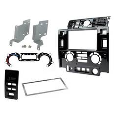 DOUBLE DIN FACIA KIT TO SUIT LANDROVER DEFENDER (GLOSS BLACK), , scaau_hi-res