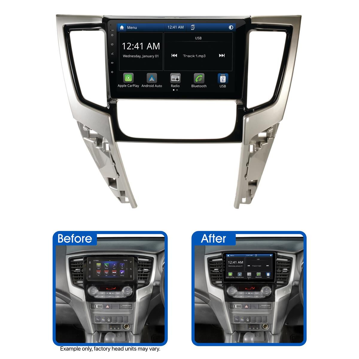 9" MULTIMEDIA RECEIVER TO SUIT MITSUBISHI TRITON (2019-ON) - AUTO CLIMATE MODELS, , scaau_hi-res