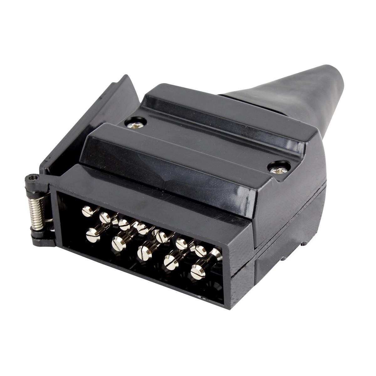 Sunrise Caravan 12 Pin Male Flat Plug, , scaau_hi-res