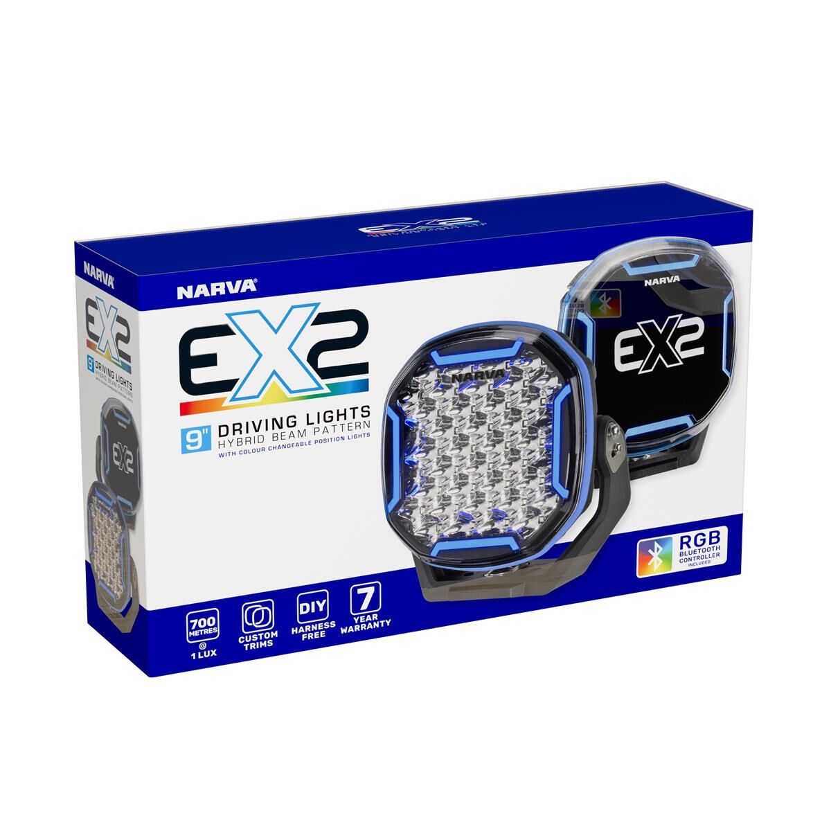 NARVA 12/24V 9" EX2R DRIVING LIGHT RGB KIT, , scaau_hi-res