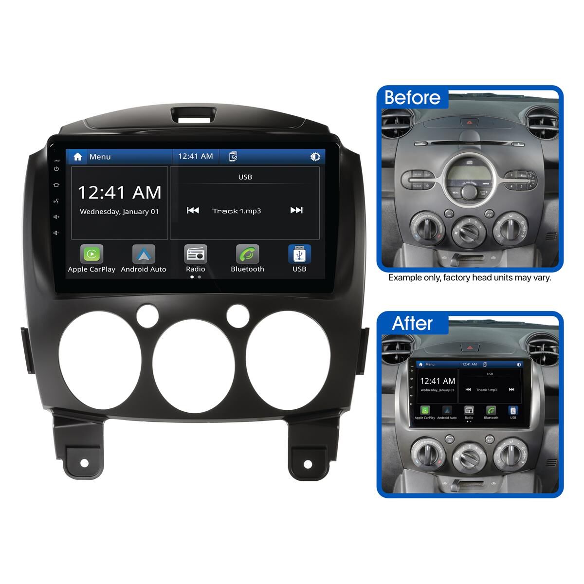 9" MULTIMEDIA RECEIVER TO SUIT MAZDA 2 (2007-2011), , scaau_hi-res