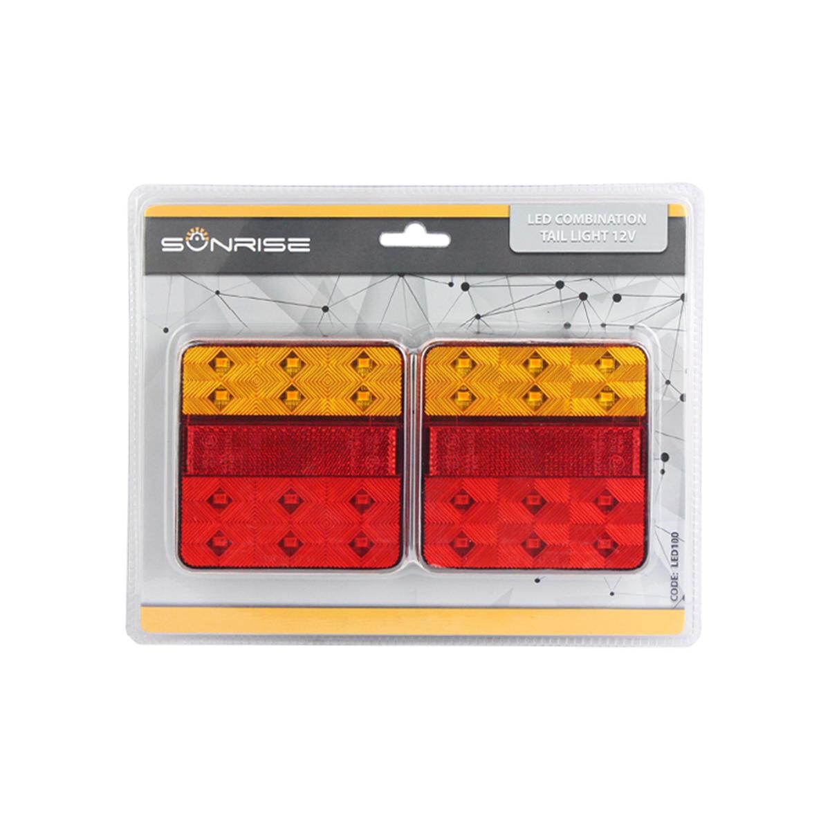 Sunrise LED Combo Light 100 x 100mm 12V Twin Pack, , scaau_hi-res