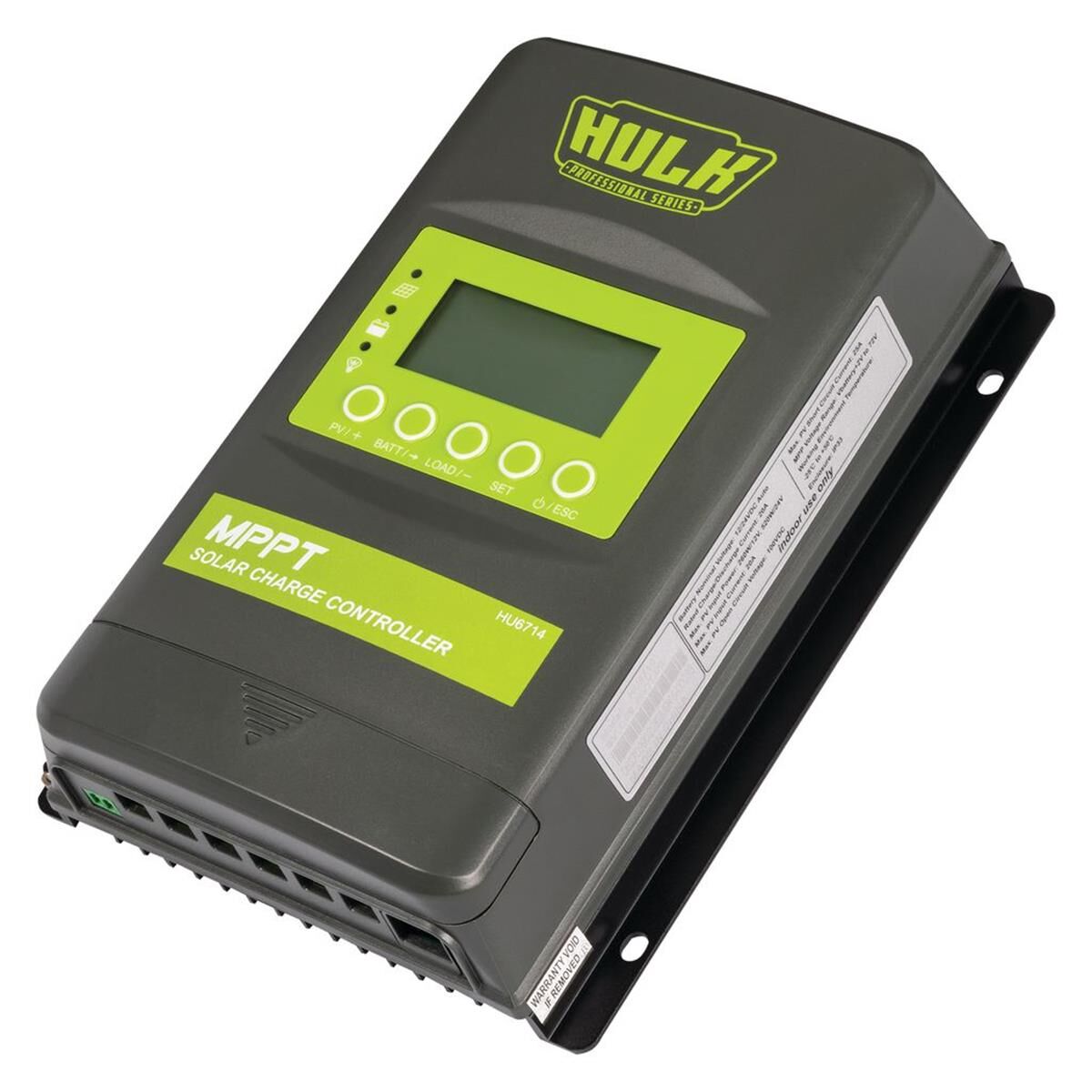 MPPT SOLAR CONTROLLER 20 AMP 12/24V MAX. PV VOC 100V, , scaau_hi-res