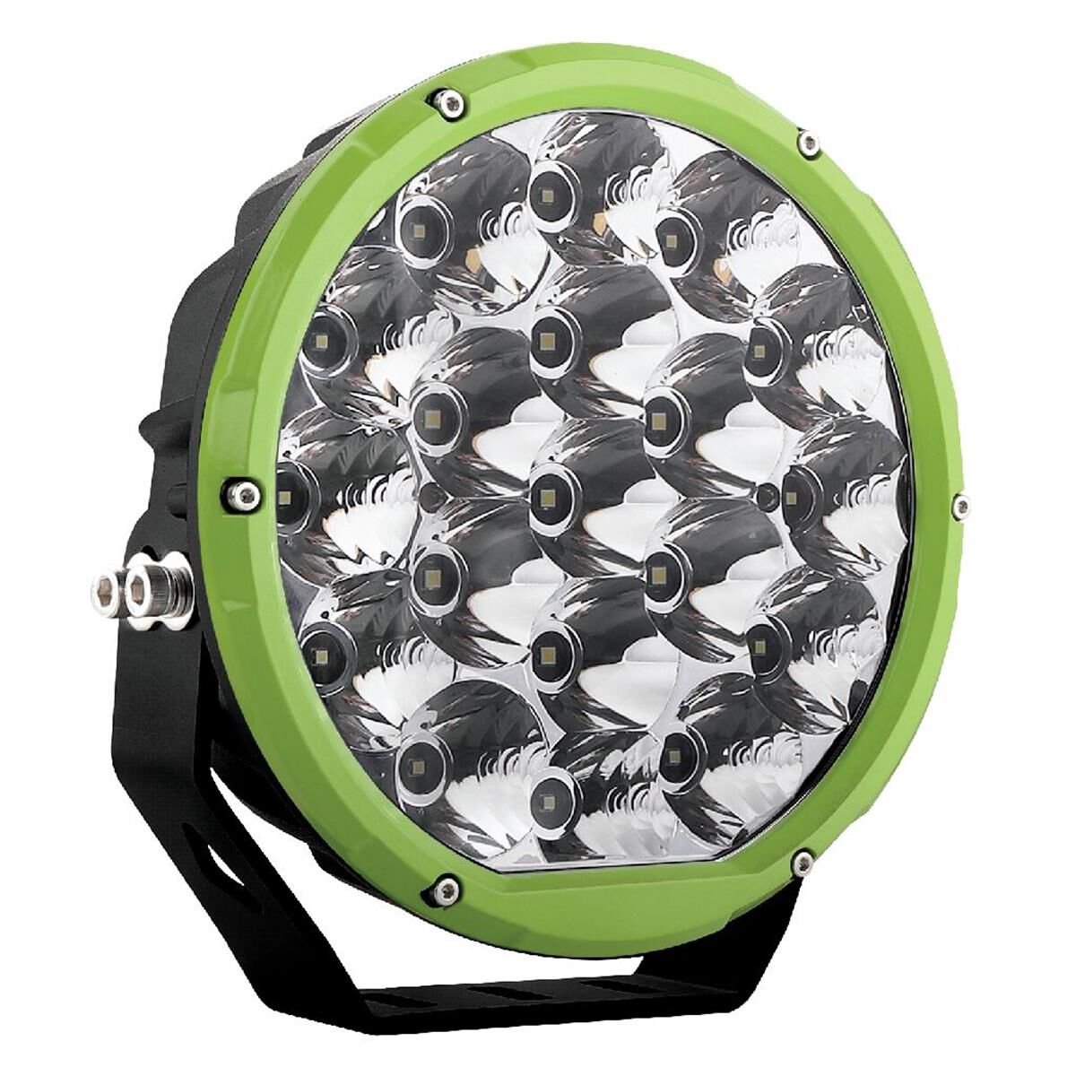 7" RND LED DRIVING LAMP DRIVNG BEAM 9-36V 106W 19 LED's GREEN 11,000Lms, , scaau_hi-res