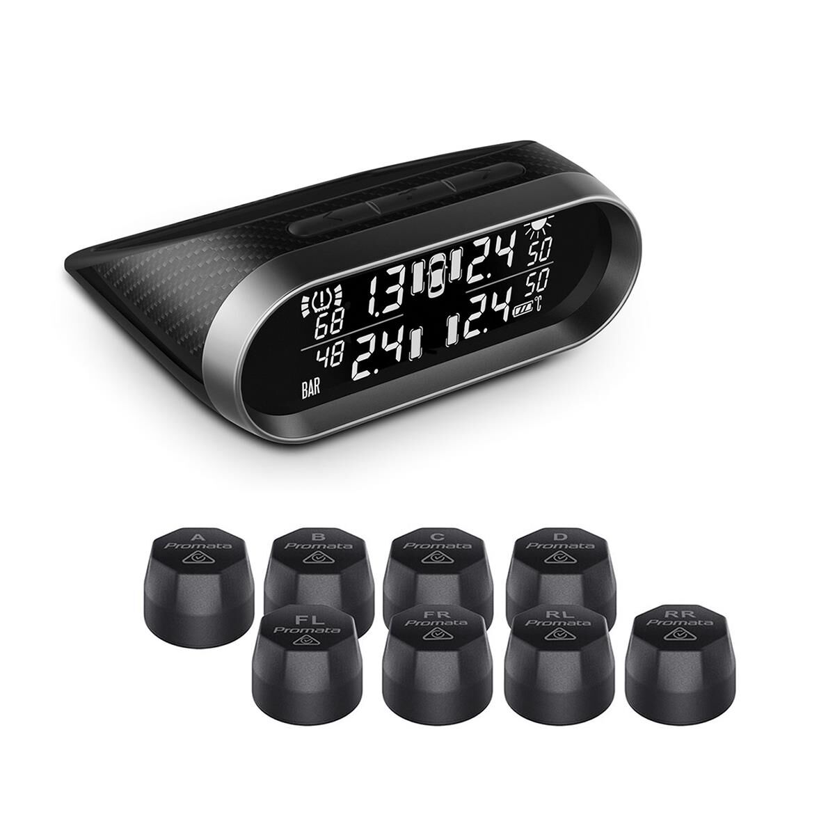PROMATA DIY EXTERNAL STYLISH TYRE PRESSURE MONITOR FOR RV X 8 WHEELS, , scaau_hi-res