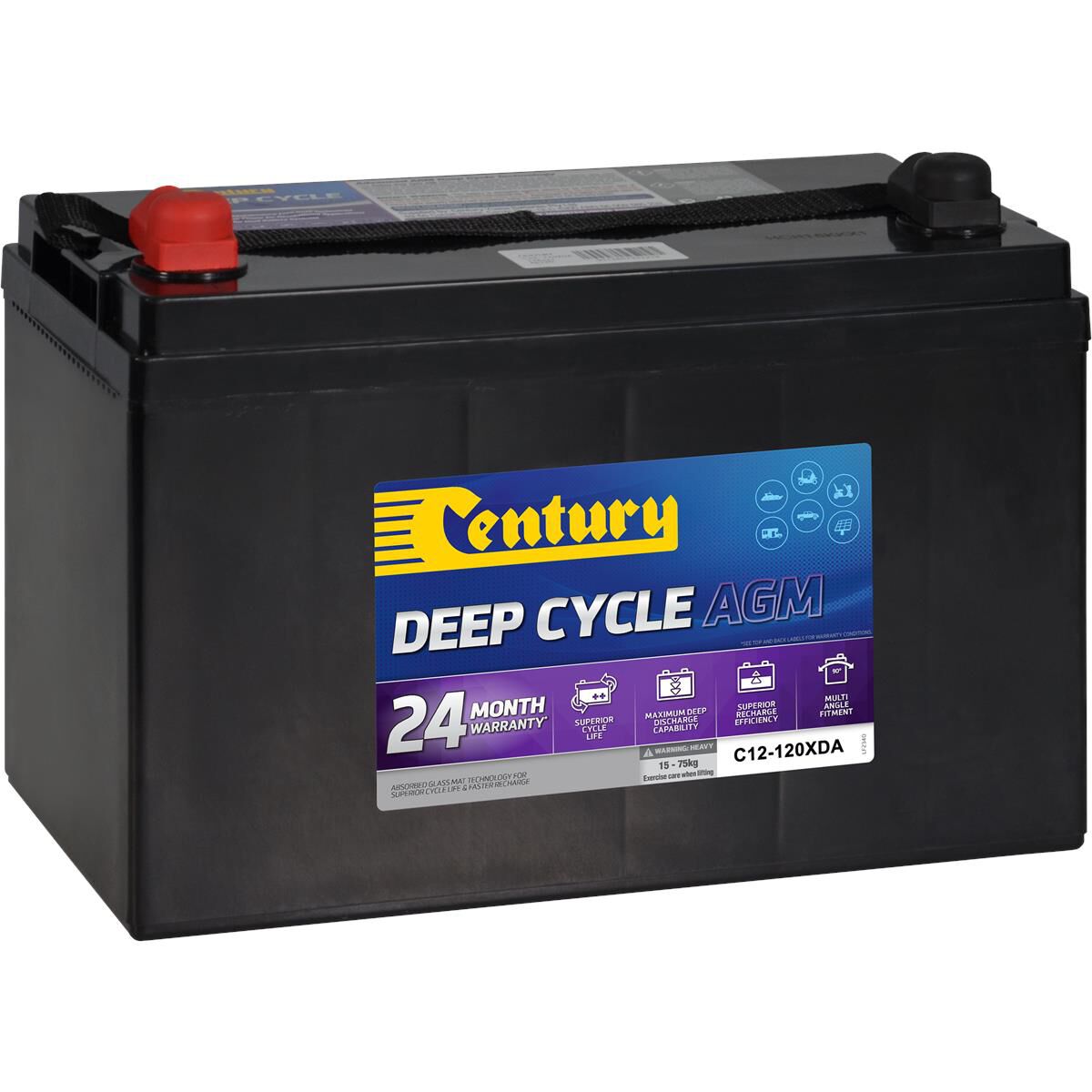 C12-120XDA CENTURY AGM BATTERY, , scaau_hi-res