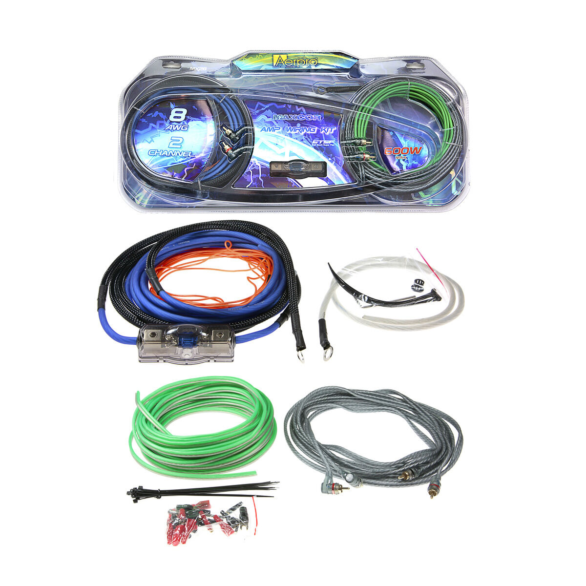 MAXCOR 8AWG 2 CHANNEL AMP INSTALL KIT, , scaau_hi-res