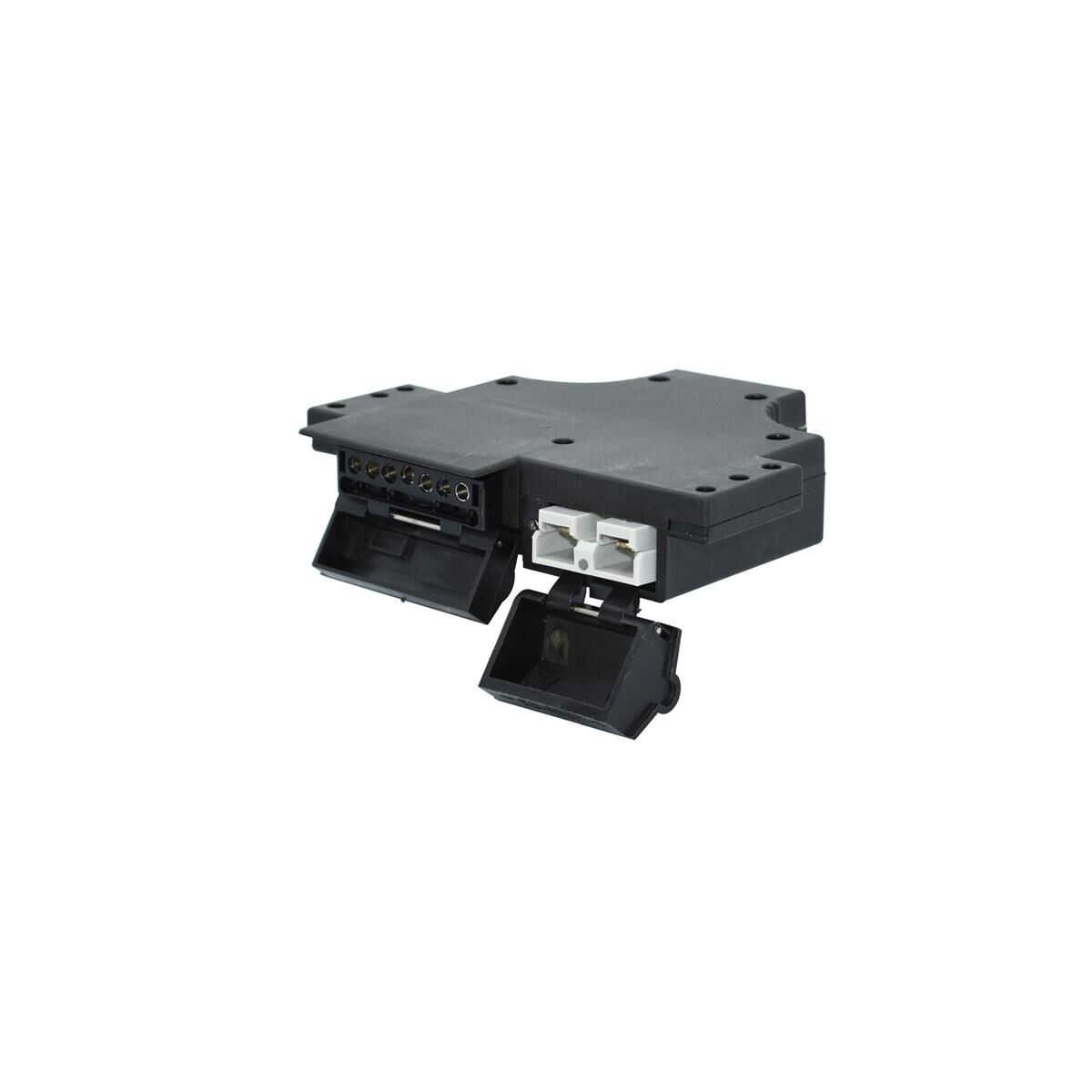 DUO 7 PIN FLAT TRAILER SOCKET WITH 50AMP CONNECOTOR COVER, , scaau_hi-res