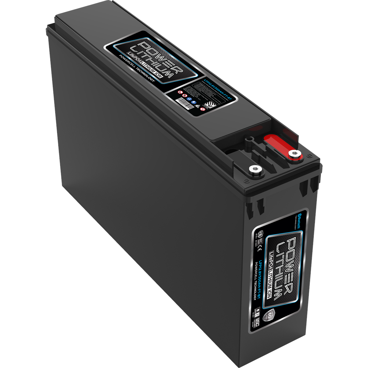 POWERCRANK DEEP CYCLE LITHIUM BATTERY 12.8V 300AH FRONT TERMINAL BLUETOOTH, , scaau_hi-res