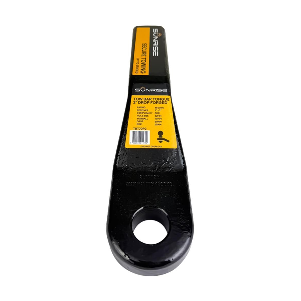 Sunrise Tow Bar Tongue 2" Drop Suit 70mm Ball Forged, , scaau_hi-res