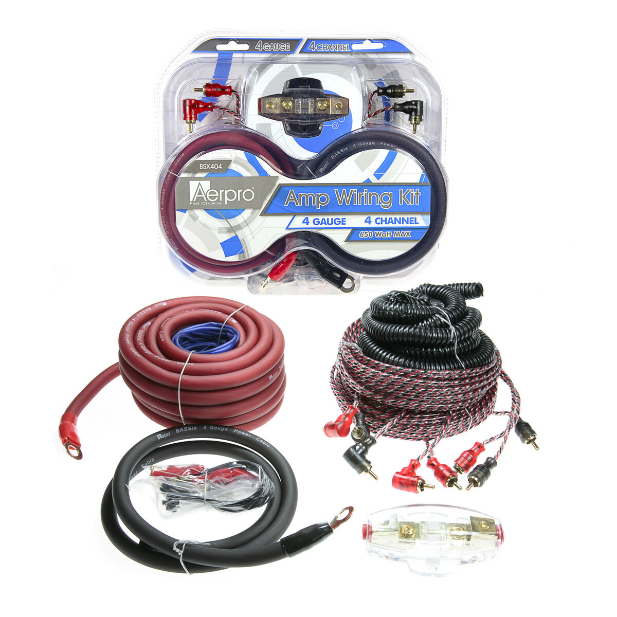 BASSIX 4GA 4 CHANNEL AMP INSTALL KIT, , scaau_hi-res