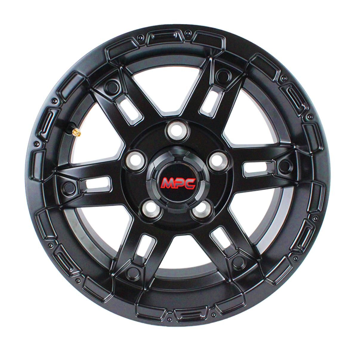 Sunrise 14 x 6" Ford Aluminum Alloy Mag Trailer Rim MPC Devil Satin Black 5x114.3, , scaau_hi-res