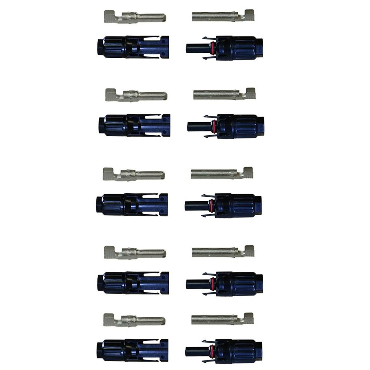 SOLAR CONNECTORS FOR SOLAR PANELS 5 PAIRS MALE & FEMALE, , scaau_hi-res