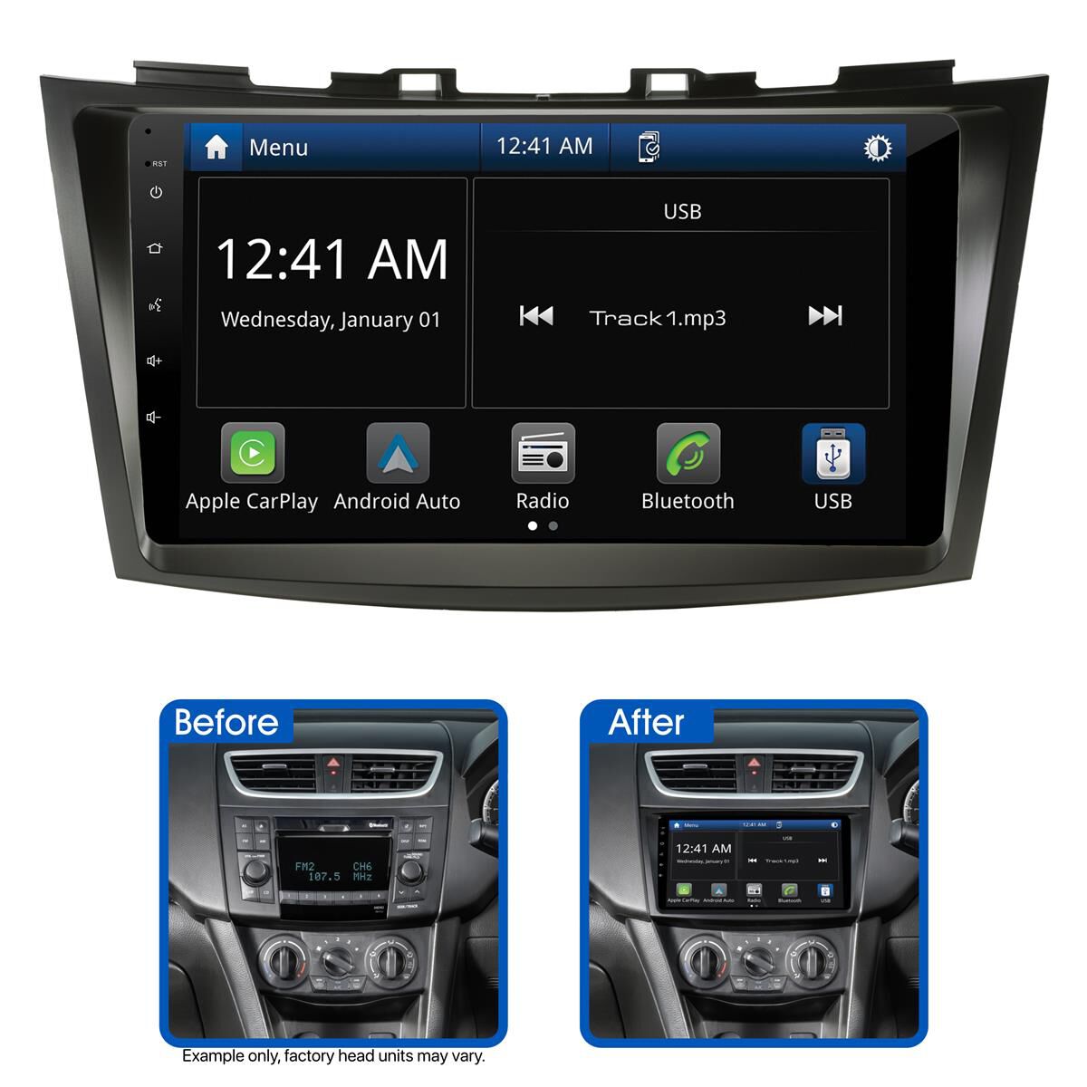 9" MULTIMEDIA RECEIVER TO SUIT SUZUKI SWIFT (2011-2017) - NO SWC, , scaau_hi-res