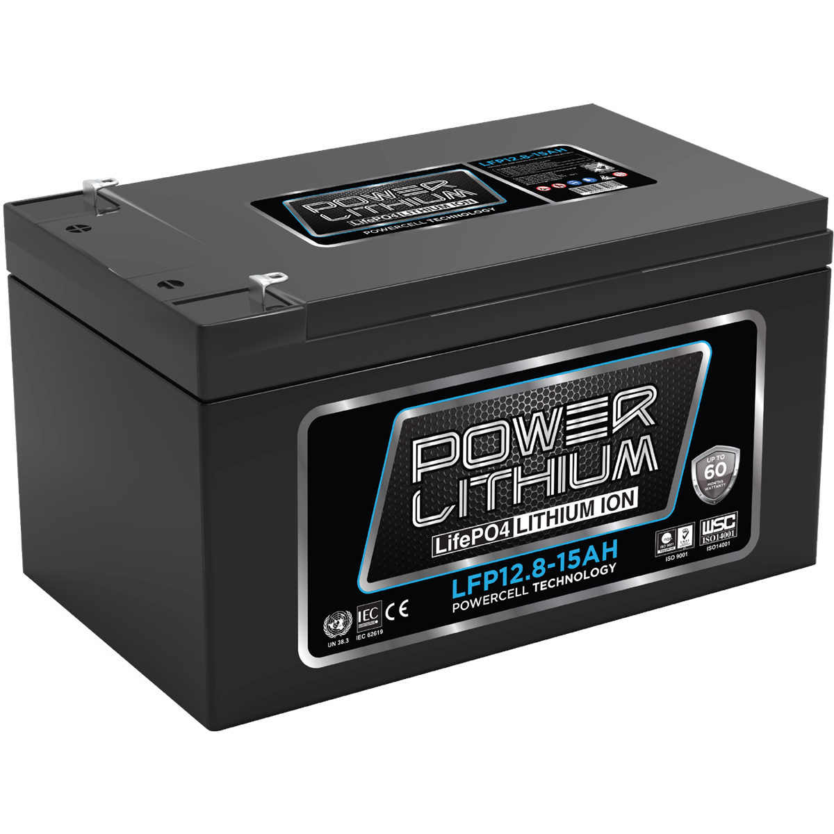 POWERCRANK DEEP CYCLE LITHIUM BATTERY 12.8V 15AH, , scaau_hi-res
