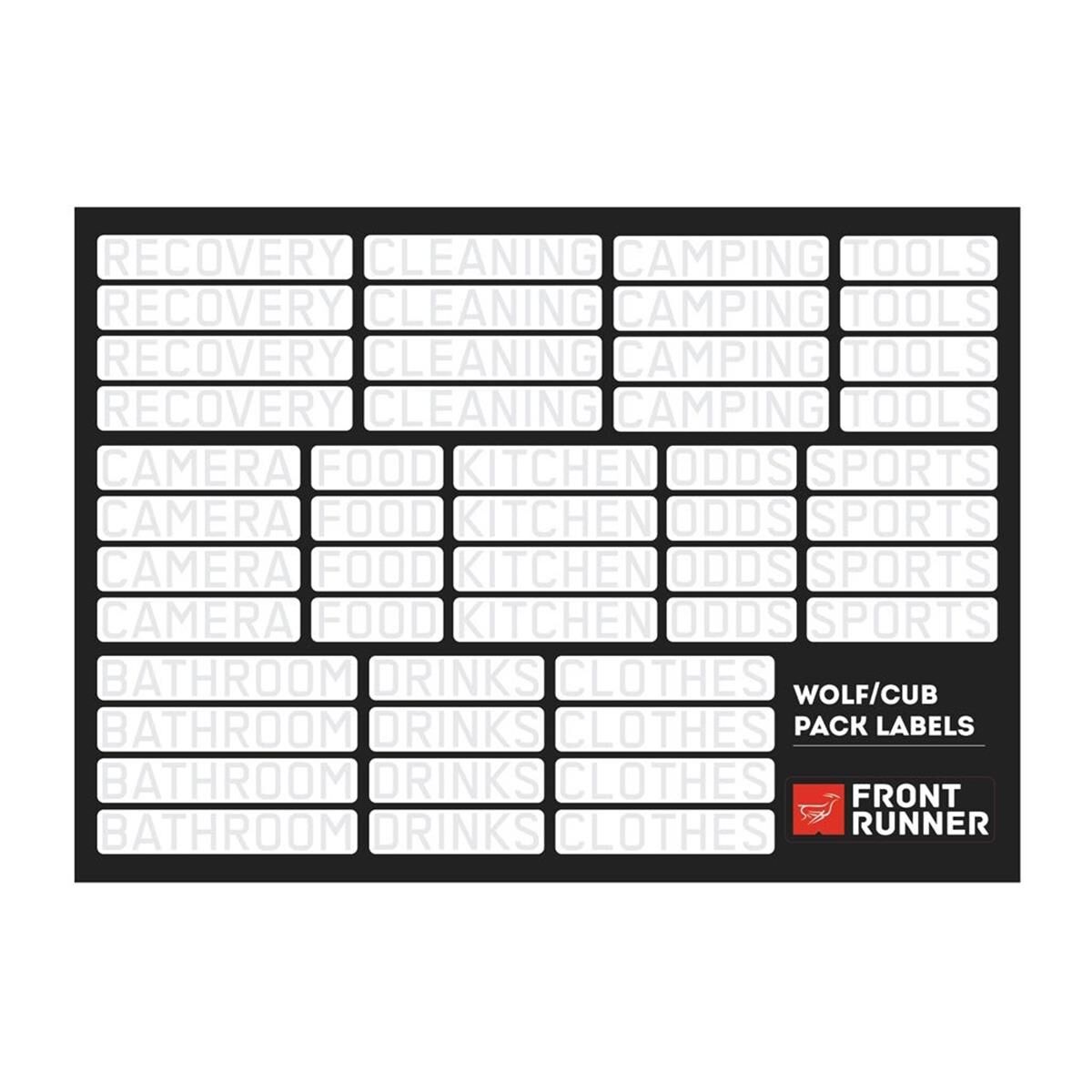 FRONT RUNNER WOLF/CUB PACK CAMPSITE ORGANIZING LABELS, , scaau_hi-res