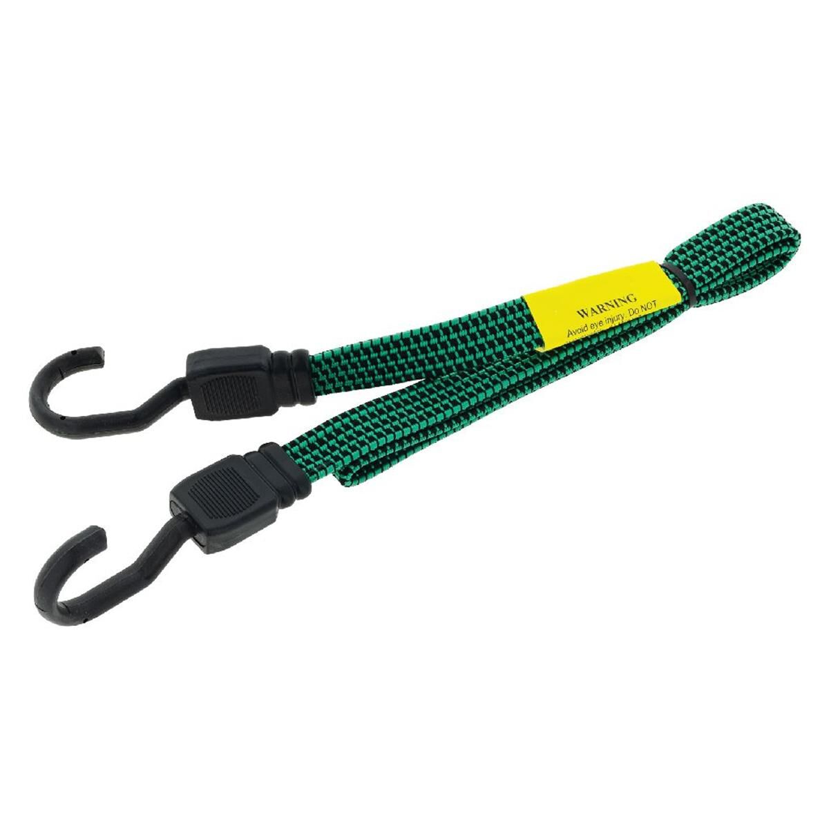 FAT BUNGEE STRAP 100CM GREEN TIE DOWN NON SCRATCH HOOK, , scaau_hi-res