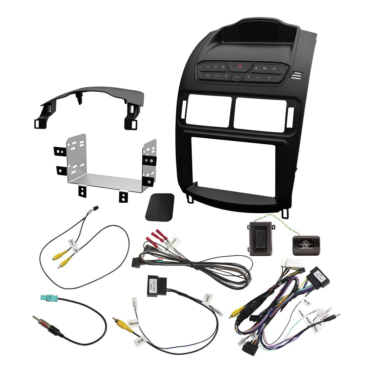 DOUBLE DIN HEAD UNIT INSTALLATION KIT TO SUIT FORD FALCON FG-X (SATIN BLACK), , scaau_hi-res