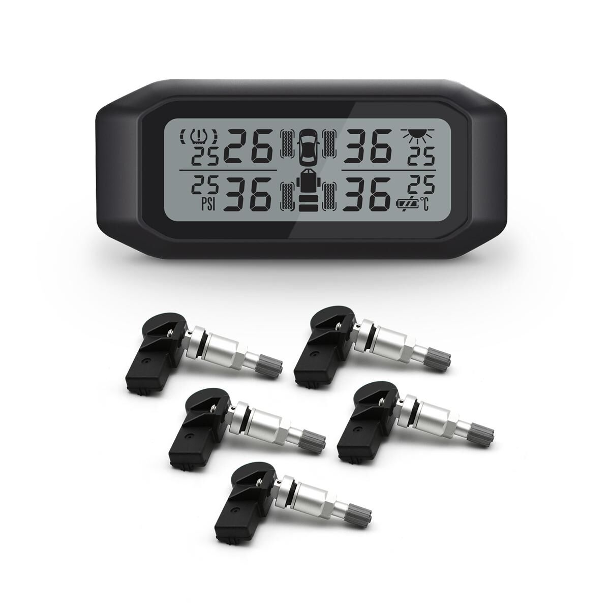 Promata Mata 1 EZsync Wireless Pairing Tyre Pressure Monitor - 5 Internal Sensors 10 Meters 10 Meters, , scaau_hi-res