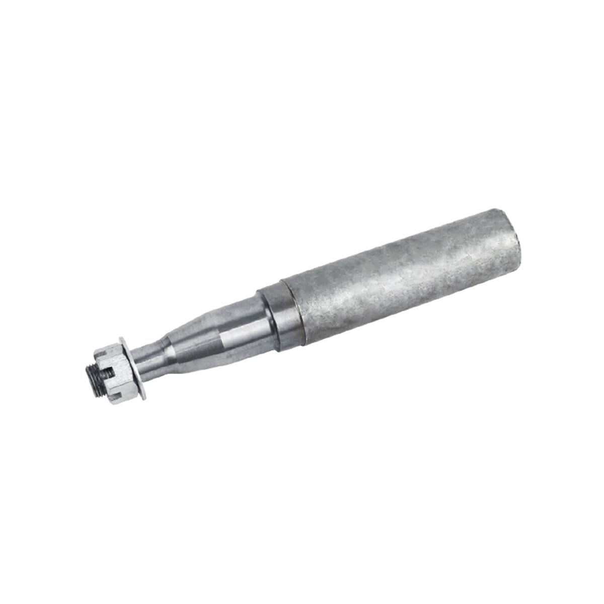 Sunrise Stub Axle 39mm Round Galvanised - 10" (250mm), 45mm Sqaure, , scaau_hi-res