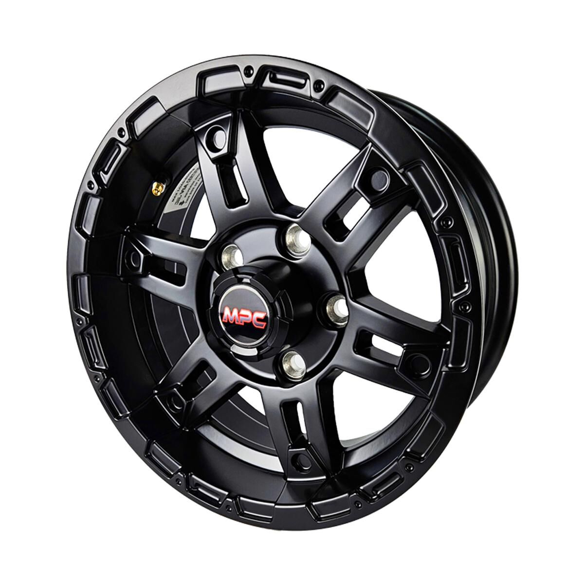 Sunrise 13 x 5.5" Ford Aluminum Alloy Mag Trailer Rim MPC Devil Satin Black 5x114.3, , scaau_hi-res