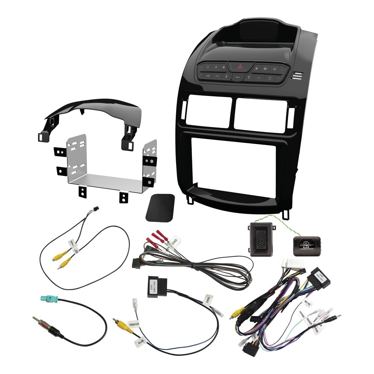 DOUBLE DIN HEAD UNIT INSTALLATION KIT TO SUIT FORD FALCON FG-X (PIANO BLACK), , scaau_hi-res