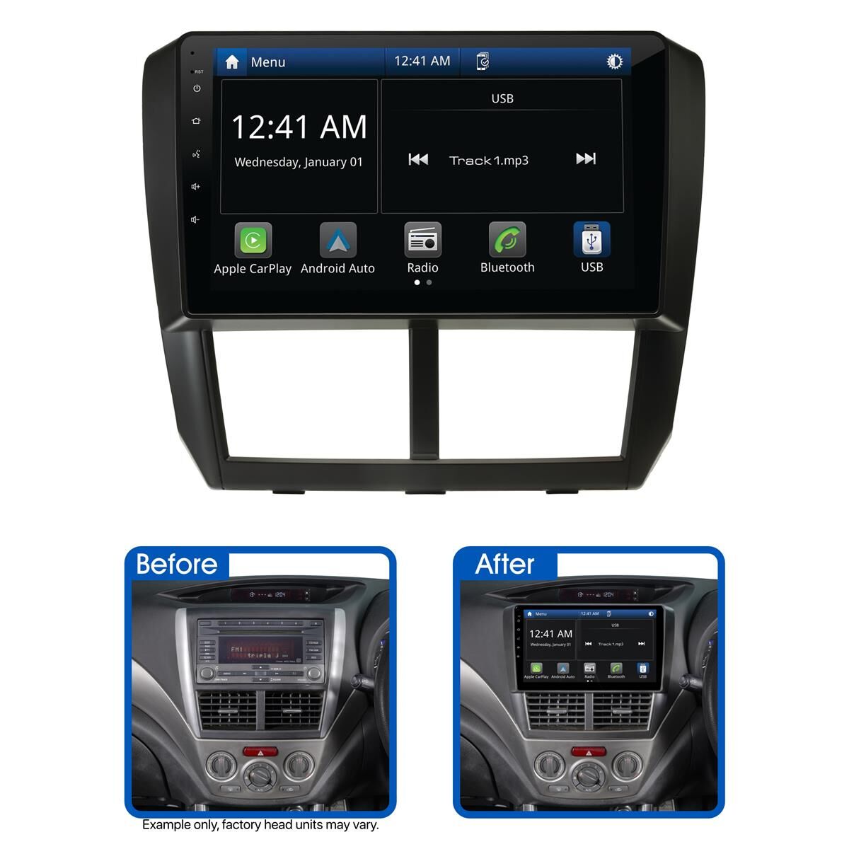 9" MULTIMEDIA RECEIVER TO SUIT SUBARU VARIOUS MODELS (2007-2014) - WITHOUT NAVIGATION, , scaau_hi-res
