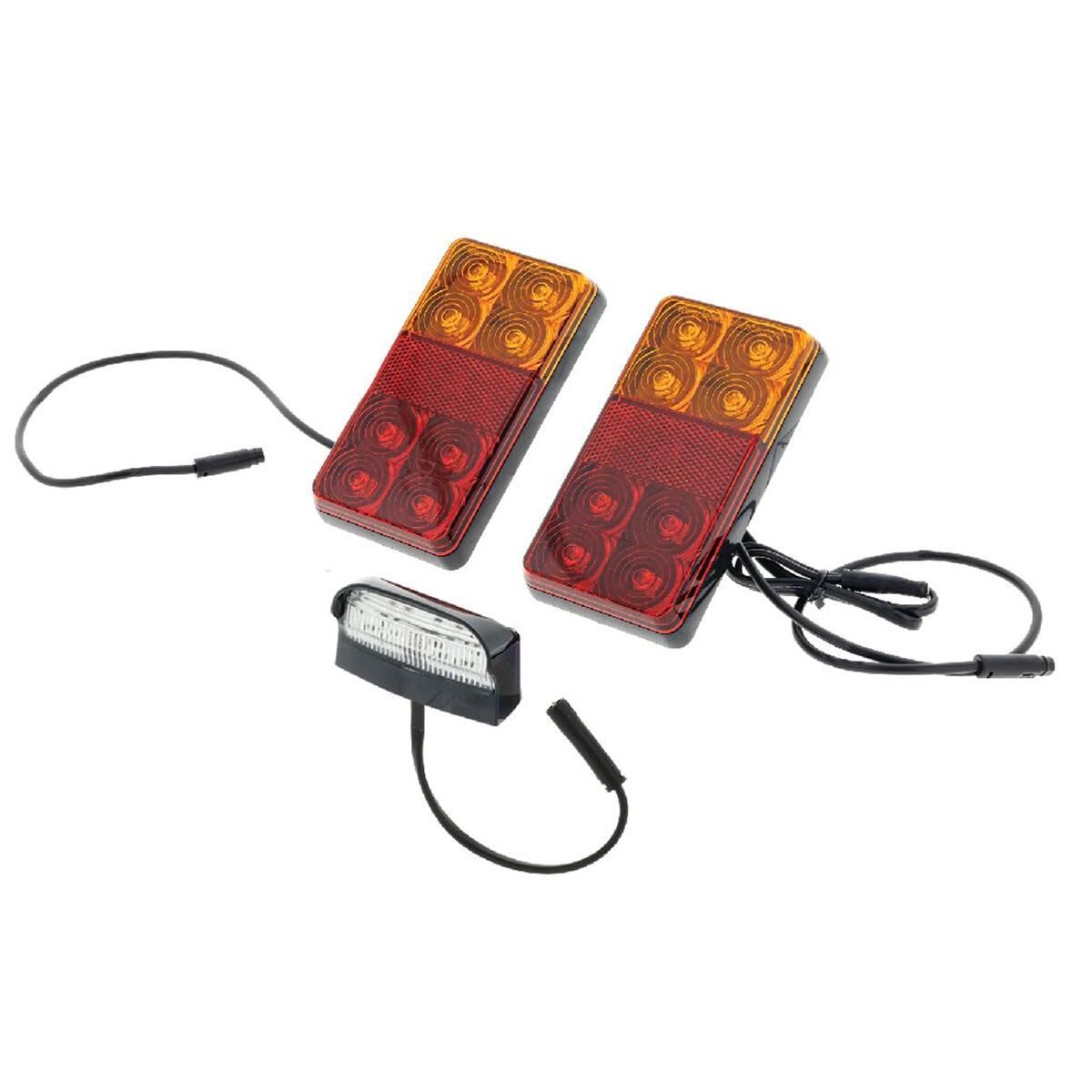 TRAILER LMP KIT INCL 2xHU9645B W/5m LEAD, LIC PLTE LMP, 7 PIN FLAT TRAILER PLUG, , scaau_hi-res