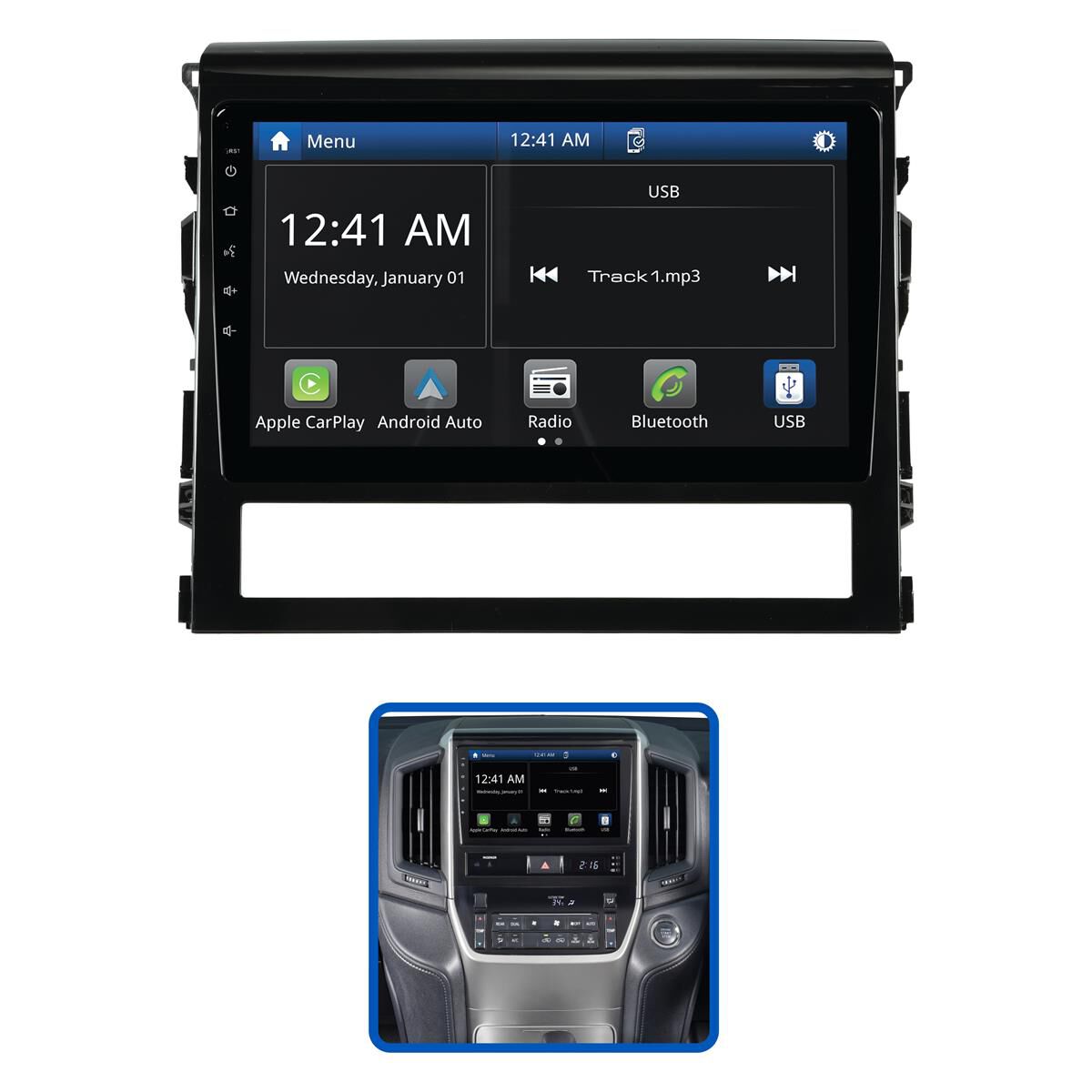 9" MULTIMEDIA RECEIVER TO SUIT TOYOTA LANDCRUISER 200 SERIES (2016-2021), , scaau_hi-res