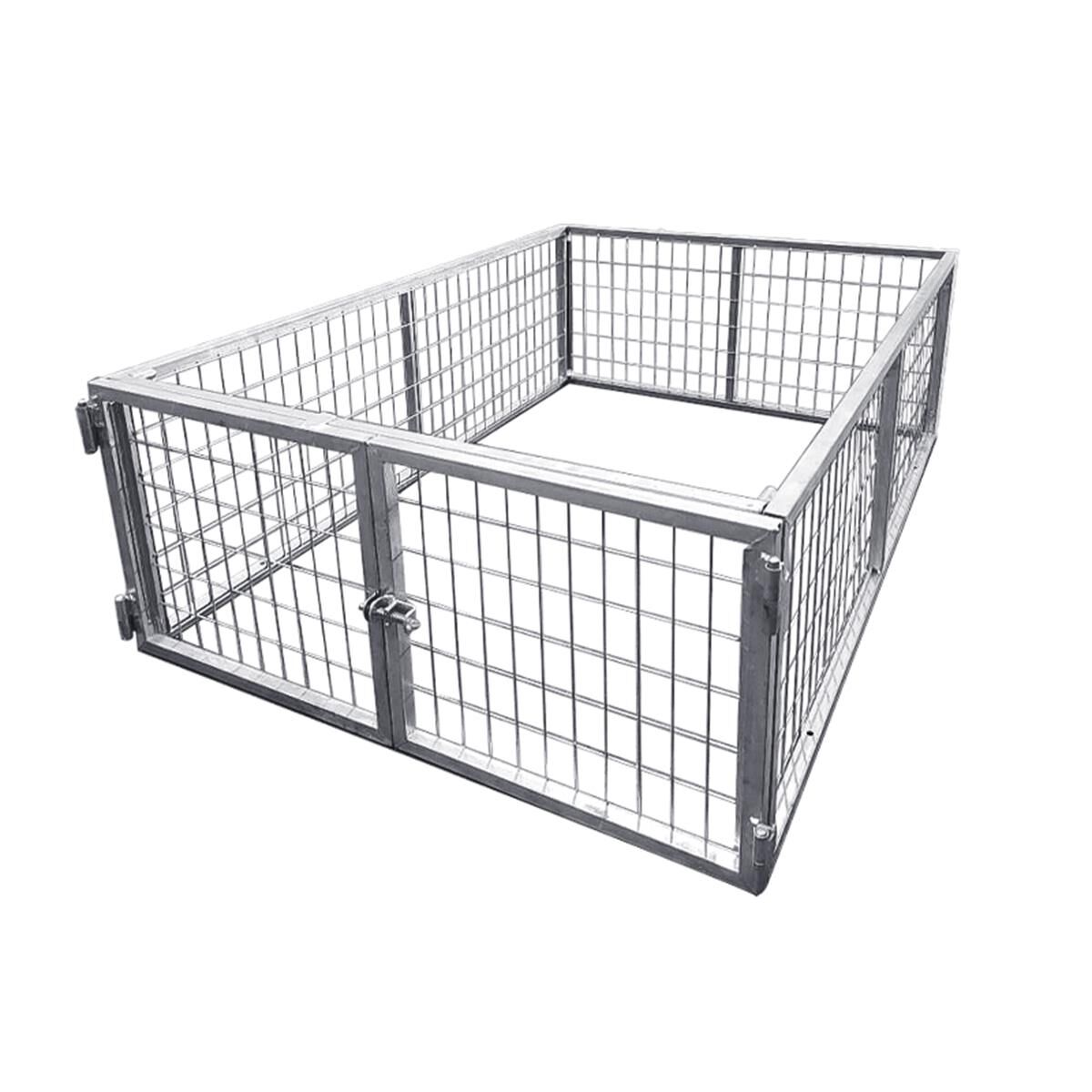 Sunrise Trailer Cage Double Door Galvanised - 7 x 4 x 3 Feet, , scaau_hi-res
