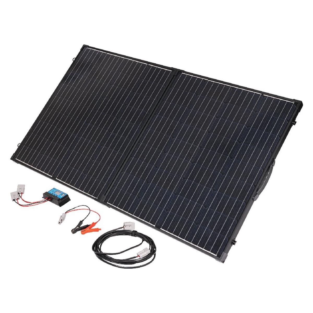 160W PORTABLE SOLAR PANEL KIT 1355mm x 780mm x 35mm BLACK, , scaau_hi-res