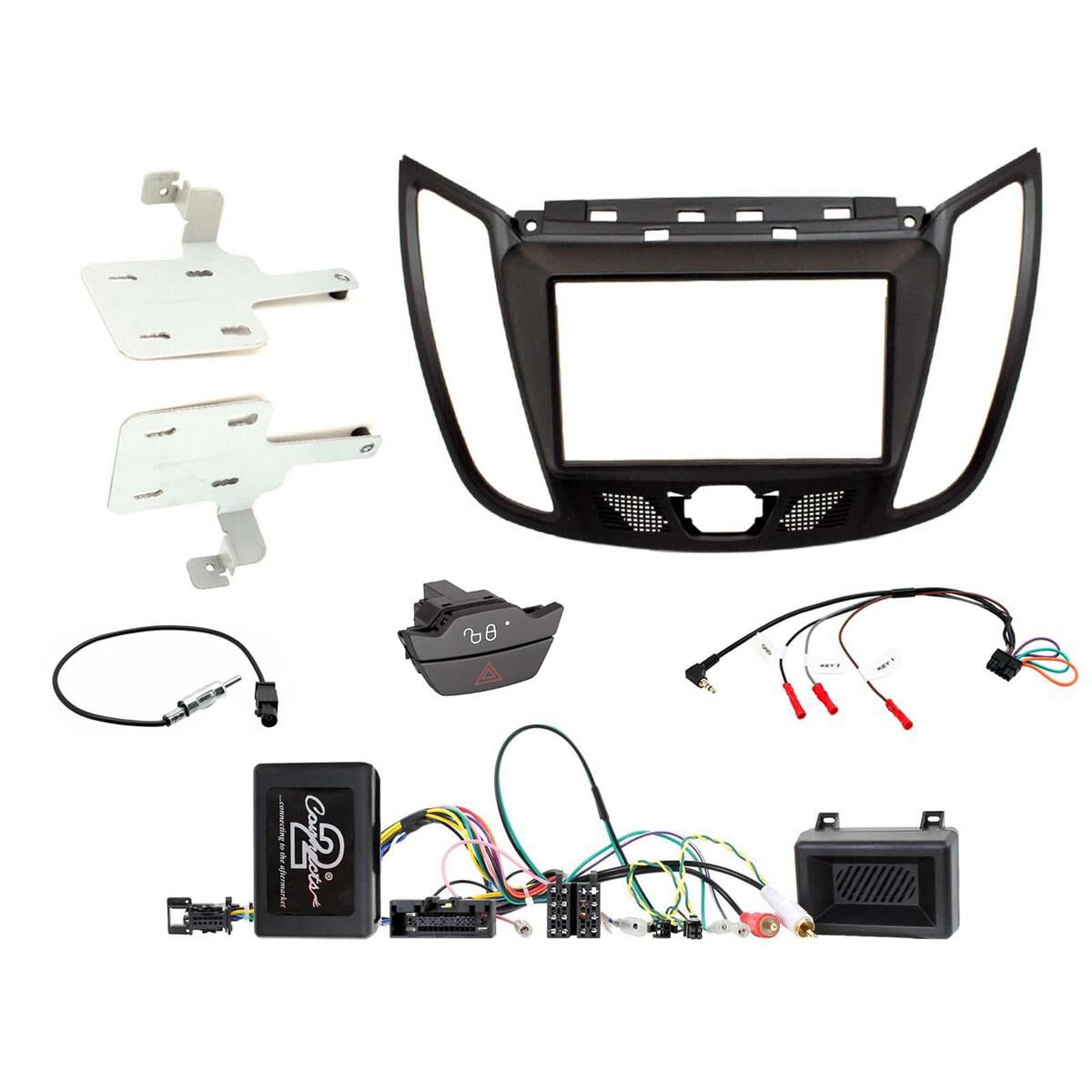 INSTALL KIT TO SUIT FORD KUGA TF (BLACK), , scaau_hi-res