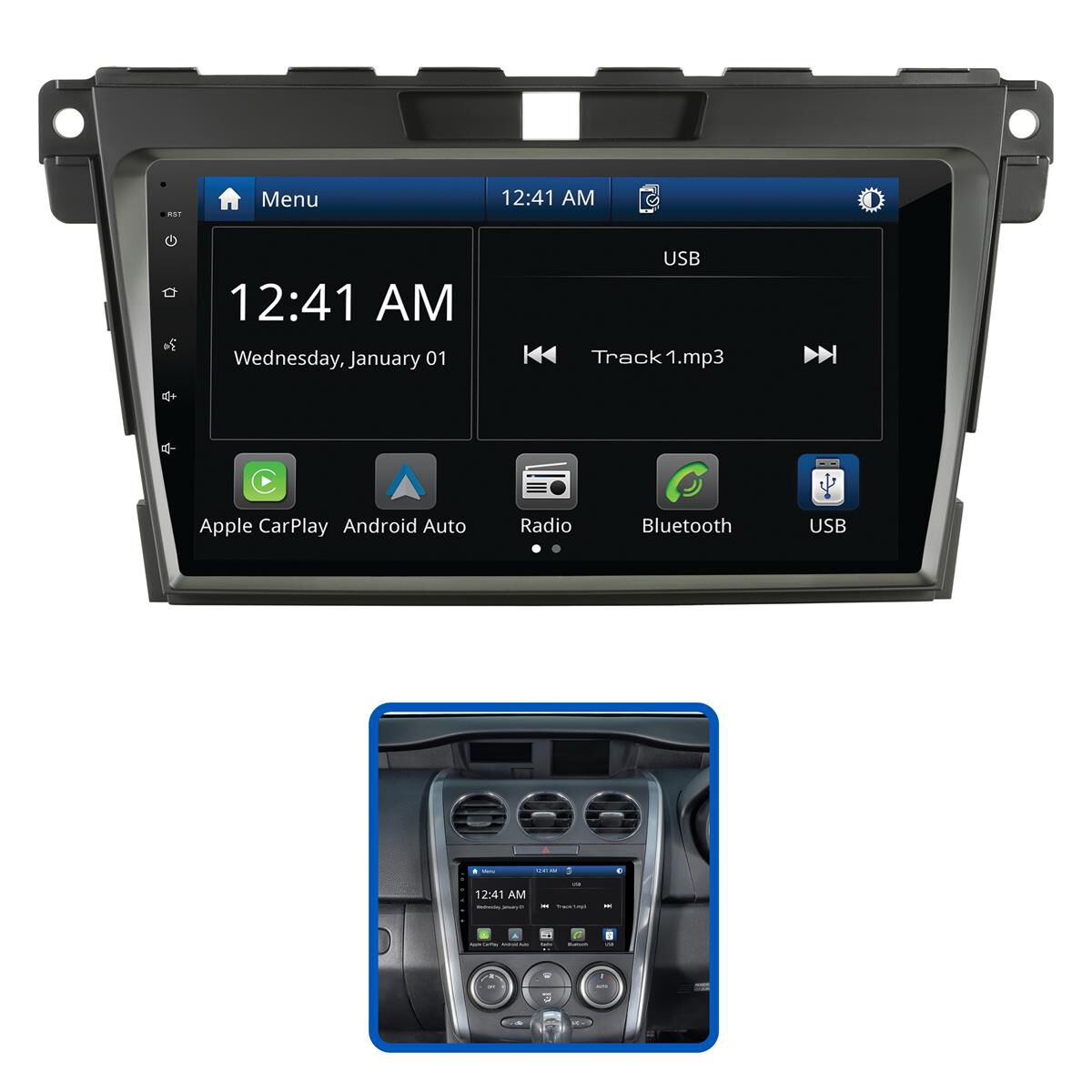 9" MULTIMEDIA RECEIVER TO SUIT MAZDA CX7 (2009-2012) - NON-AMPLIFIED, , scaau_hi-res