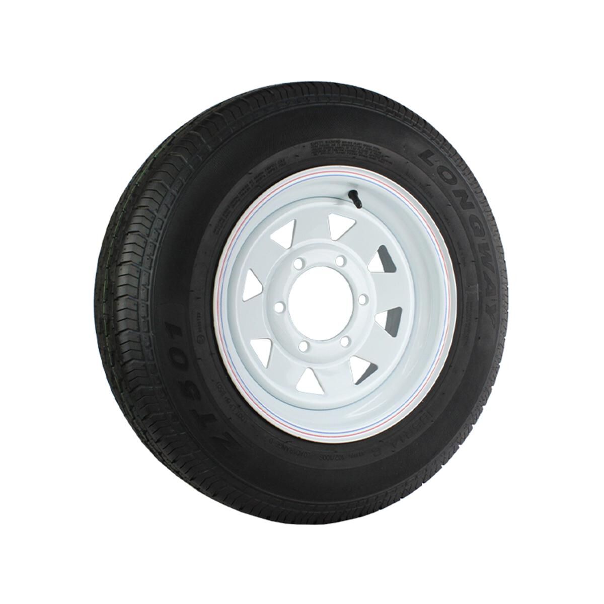 Sunrise Trailer 14" Wheel - Landcruiser 6 Stud, 185R14LT White, , scaau_hi-res