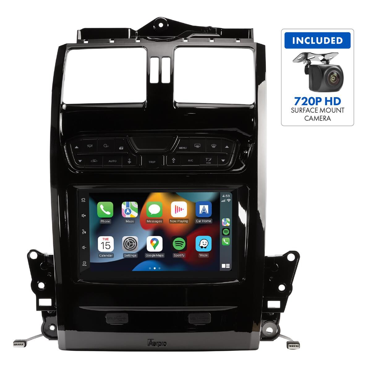 7" MULTIMEDIA RECEIVER TO SUIT FORD FALCON BA-BF & TERRITORY SX-SY (GLOSS BLACK), , scaau_hi-res