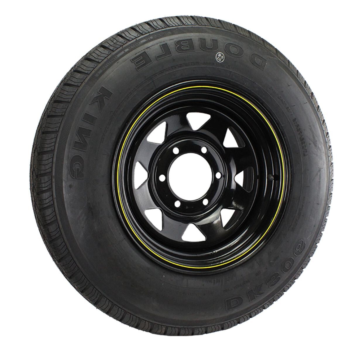 Sunrise Trailer 15" Wheel - Landcruiser 6 Stud, 235R15LT Black, , scaau_hi-res