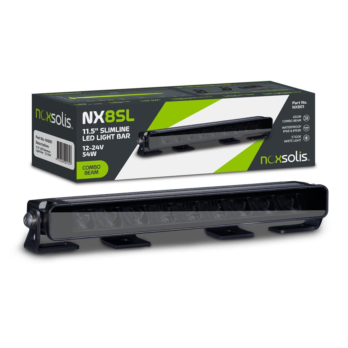 LED 11.4" SLIMLINE LIGHT BAR DOUBLE ROW - COMBO BEAM 12-24VOLT, , scaau_hi-res