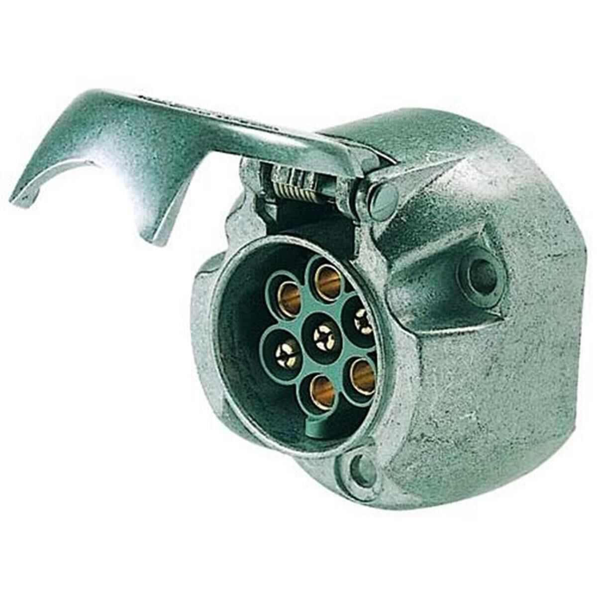 TRAILER SOCKET 7 PIN LGE ROUND, , scaau_hi-res
