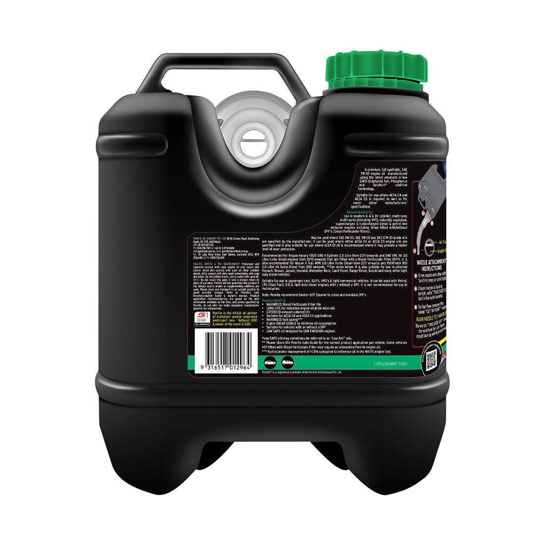 Penrite Enviro+ C4 Engine Oil 5W-30 7 Litre, , scaau_hi-res