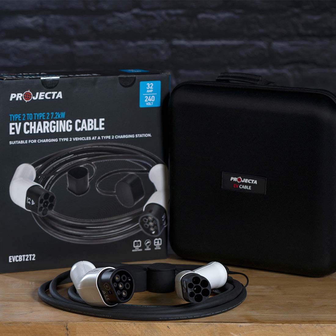 Projecta Electric Vehicle Charging Cable 1-Phase Type 2 Inlet To Type 2 Outlet, , scaau_hi-res