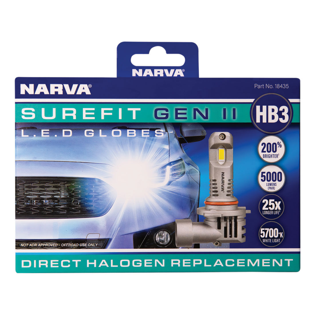 Narva Surefit LED Headlight Kit HB3, , scaau_hi-res
