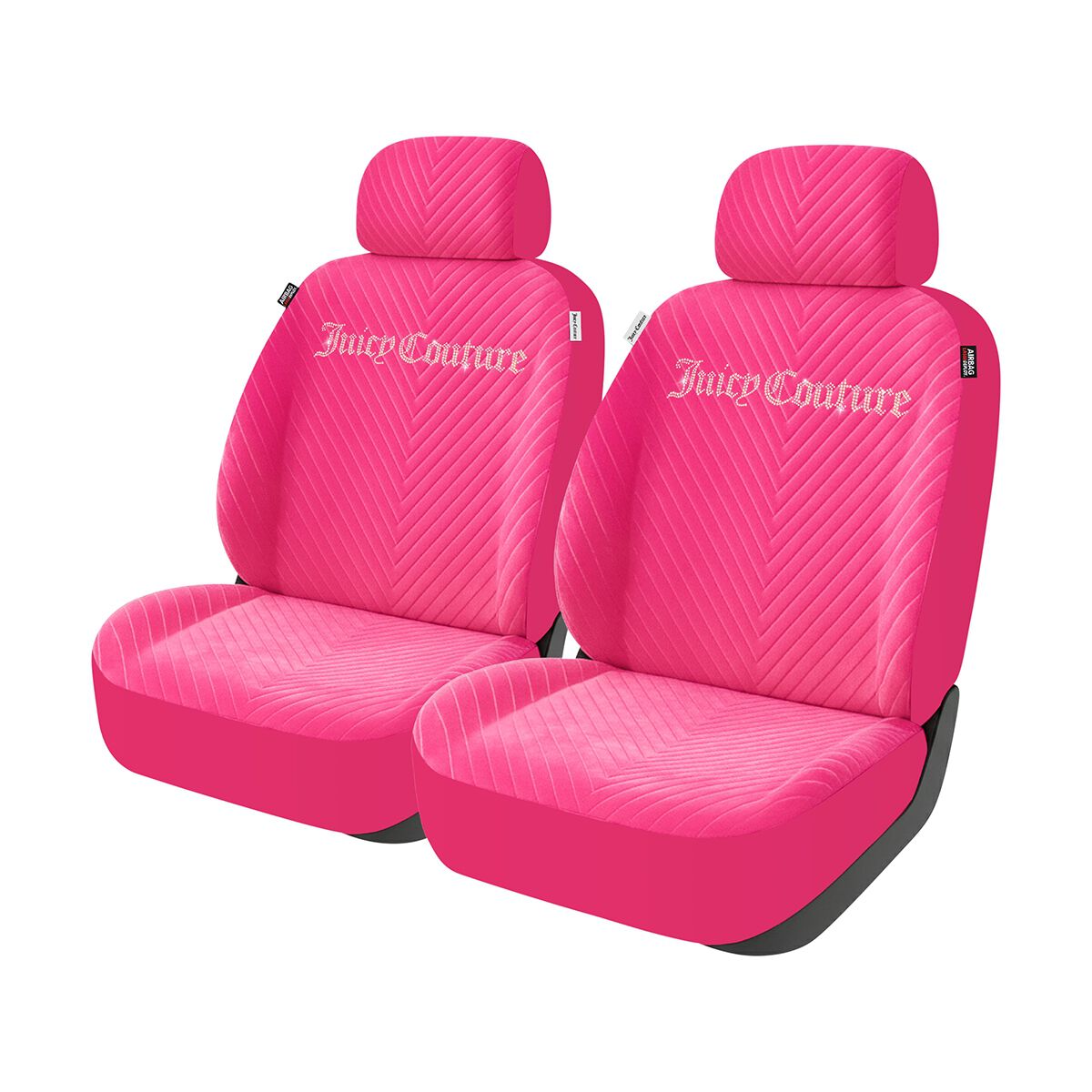 Juicy Couture 2 Piece Juicy Bling Seat Covers - Pink/Gold, , scaau_hi-res