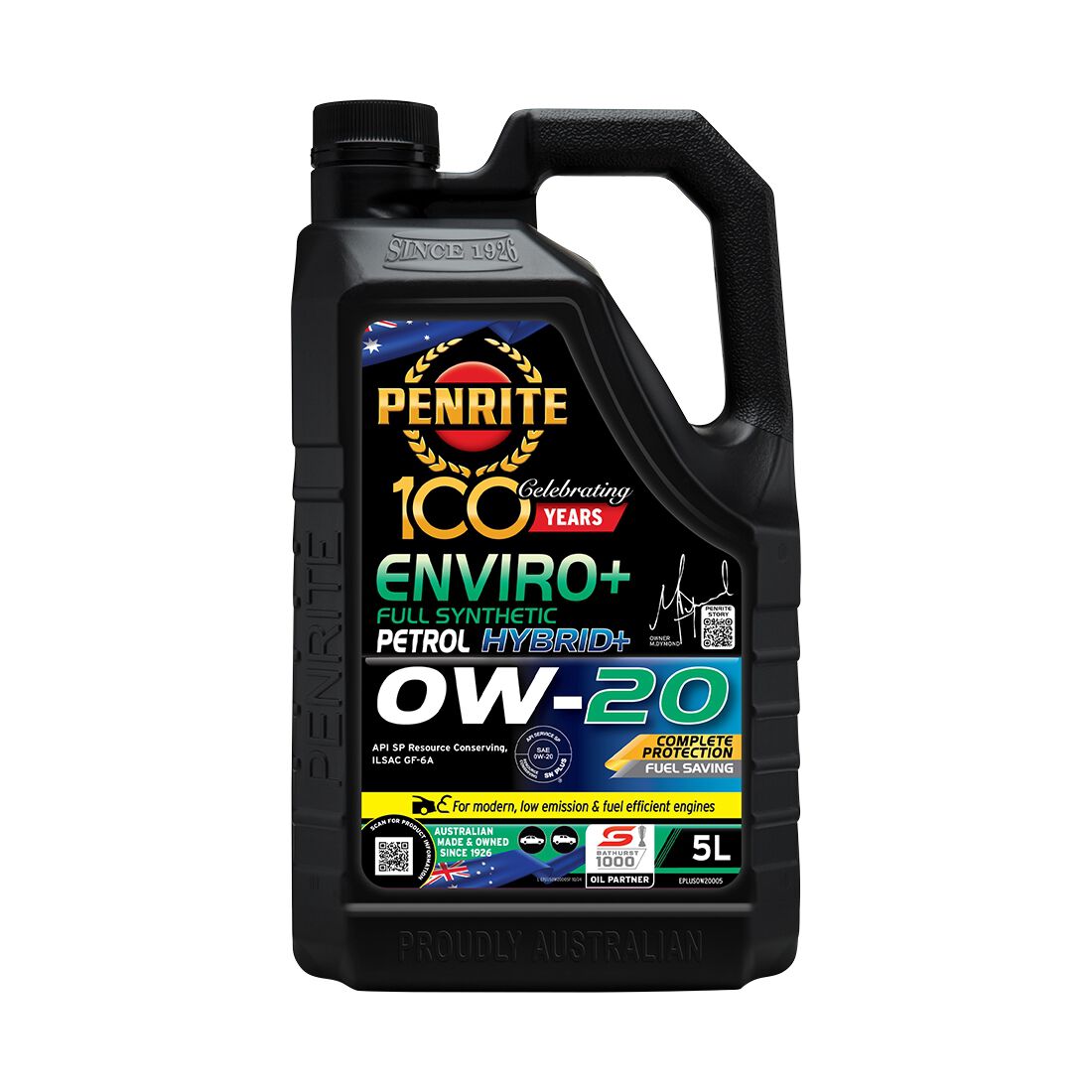 Penrite Enviro+ Engine Oil - 0W-20 5 Litre, , scaau_hi-res