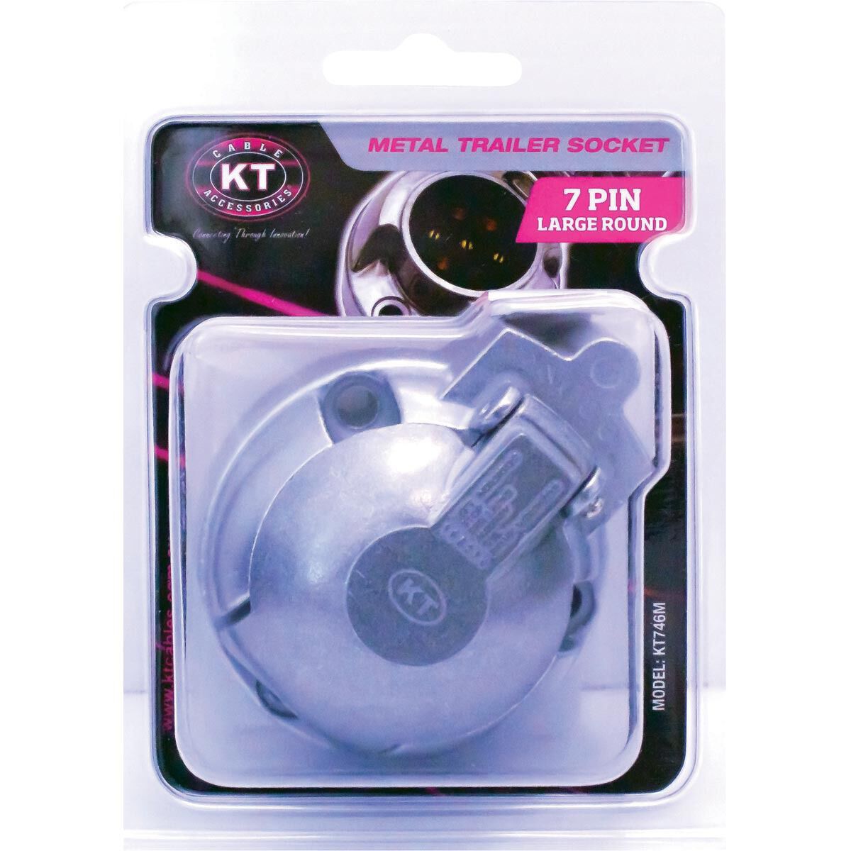 KT Cable Trailer Socket 7 Pin Large Round Metal, , scaau_hi-res